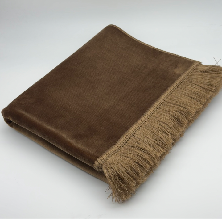 QAMARR ® Deluxe Personalized Prayer mat Giftbox - Brown