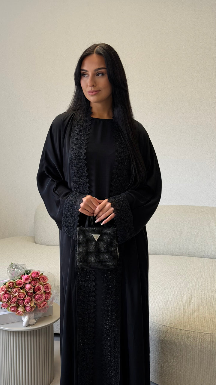 Qamarr Abaya - Noir Royale