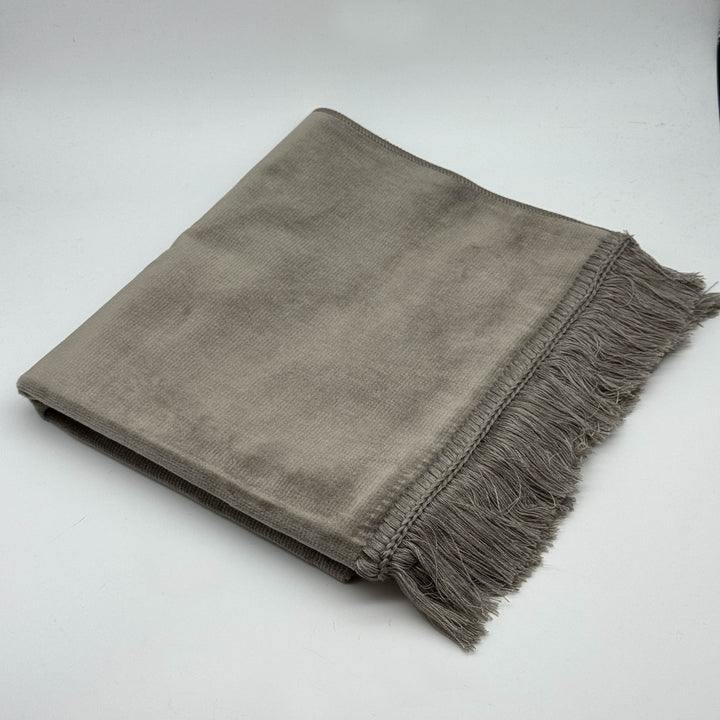 QAMARR ® Deluxe Personalized Prayer mat Giftbox - Moonstone Taupe