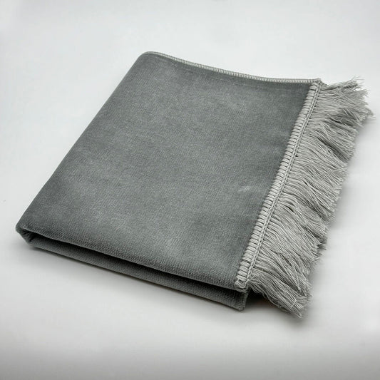 QAMARR ® Deluxe Personalized Prayer mat Giftbox - Grey