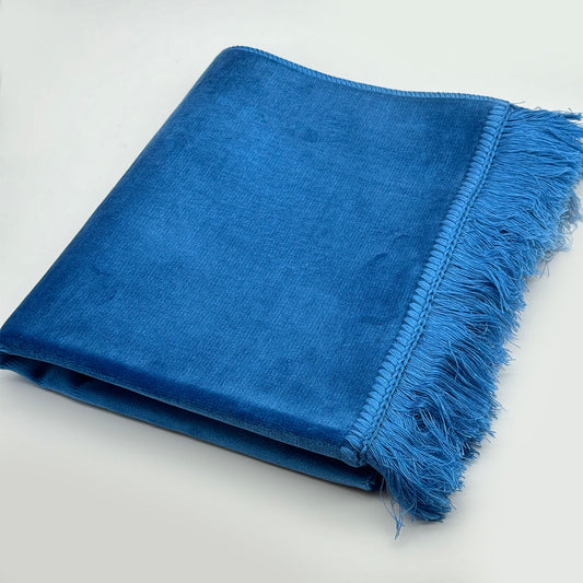 QAMARR ® Deluxe Personalized Prayer mat Giftbox - Blue